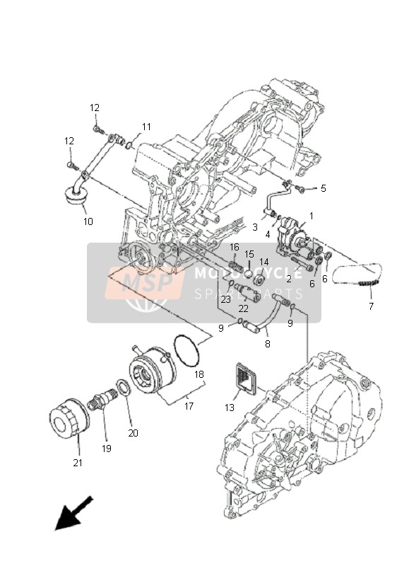 Yamaha XP500 T-MAX 2011 Oil Pump for a 2011 Yamaha XP500 T-MAX